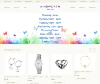 AinsworthJewellers.com(Specialists in delivering finest quality jewellery in Blackburn) Screenshot