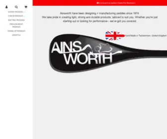 Ainsworthpaddles.co.uk(Ainsworth Paddles) Screenshot