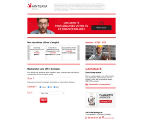 Ainterim.fr(Offre emploi Miribel) Screenshot