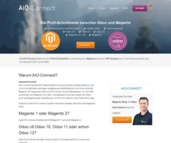 Aio-Connect.com(ERP-Schnittstelle Magento, Odoo und ERP-Systeme) Screenshot