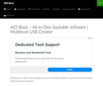 Aioboot.com(AIO Boot is an All) Screenshot