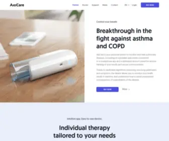 Aiocare.com(AioCare Digital Respiratory Disease Management System) Screenshot