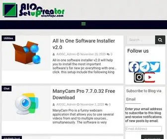 Aiosetups.com(Download Free Your Desired Software and Games) Screenshot