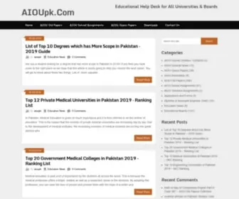Aioupk.com(Allama Iqbal Open University (AIOU)) Screenshot