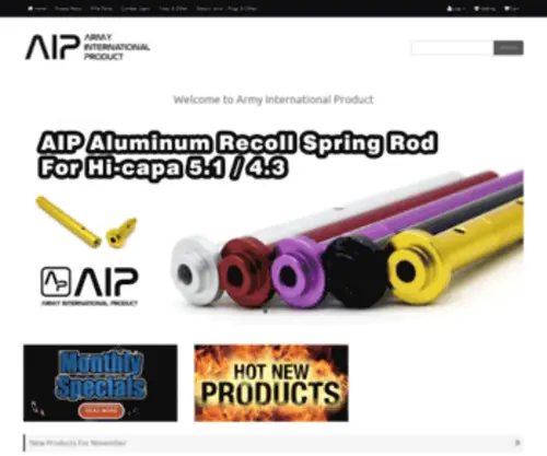 Aipairsoft.com(AIP Air Soft Gun Official Web Site) Screenshot