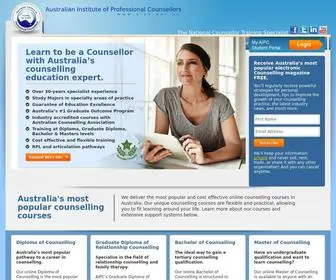 Aipc.net.au(Become a Counsellor) Screenshot