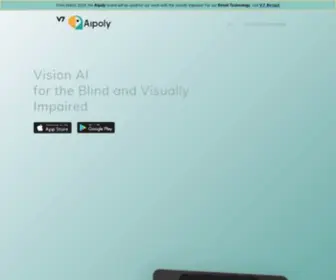 Aipoly.com(Artificial Intelligence for the Blind and Visually Impaired. Aipoly) Screenshot