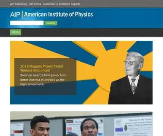 Aip.org(A federation of physical science societies) Screenshot