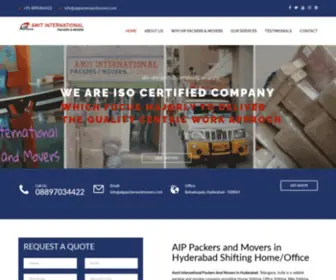 Aippackersandmovers.com(Amit International Packers and Movers in India) Screenshot