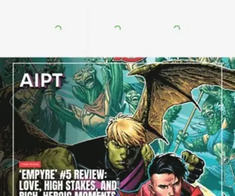 Aiptcomics.com(Comics, gaming, movies, pro wrestling and more) Screenshot