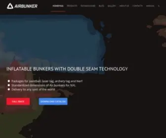 Air-Bunker.com(INFLATABLE BUNKERS FOR PAINTBALL AND LASER TAG) Screenshot