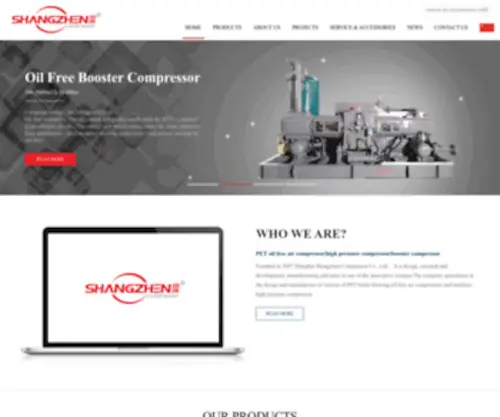 Air-Compressors-China.com(40bar PET Oil Free Air Compressor) Screenshot