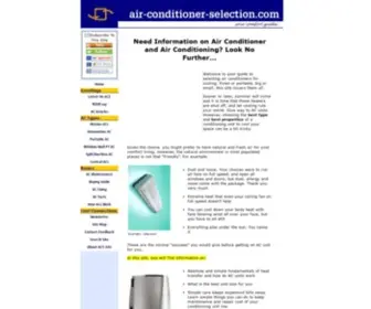 Air-Conditioner-Selection.com(Air Conditioner Selections for Cooling) Screenshot