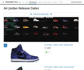 Air-Jordan-Release-Dates.com(Air Jordan Release Dates Updated Weekly) Screenshot