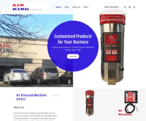 Air-King.com(Gas Station Air Machines & Parts in California & Puerto Rico) Screenshot