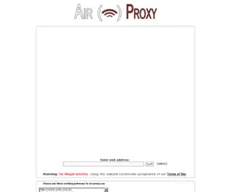 Air-Proxy.com((free web proxy) Screenshot