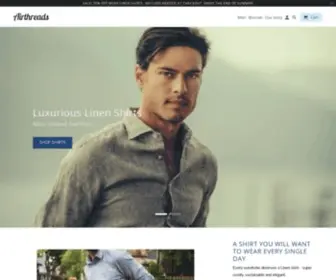 Air-Threads.com(The World's Best Linen Shirts) Screenshot