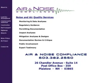 Airandnoise.com(Air & Noise Compliance) Screenshot