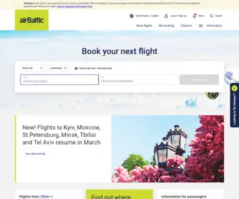 Airbalticmobi.com(Official airBaltic website) Screenshot