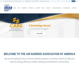 Airbarrier.org(The Air Barrier Association of America (ABAA)) Screenshot
