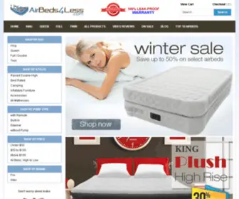 Airbeds4Less.com(Air Beds Discounted 50% to 70% Off% Leak Proof Air Mattress Warranty) Screenshot