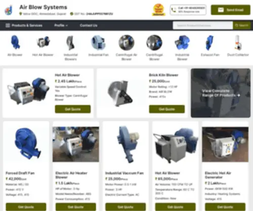 Airblowsystems.com(Air Blow Systems) Screenshot