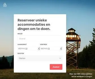 Airbnb.be(Vakantiewoningen, Accommodaties, Ervaringen & Plekken) Screenshot