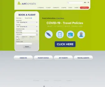 Airborealis.ca(Air Borealis) Screenshot