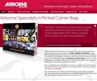 Airbornebags.co.uk(Plastic Bag Printing Company) Screenshot