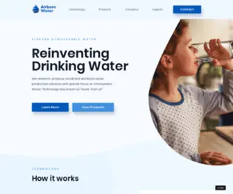 Airbornwater.com(Airborn Water develop and simplify the technology to extract water from the humidity in the air and) Screenshot