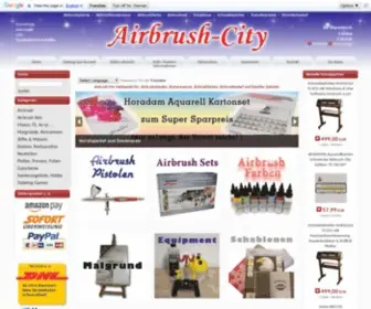 Airbrush-City.de(Airbrushpistolen Farben Kompressoren Künstlerbedarf) Screenshot