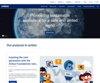 Airbus.com(Pioneering sustainable aerospace) Screenshot