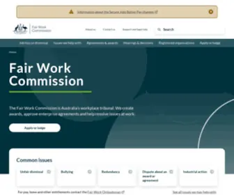 Airc.gov.au(The Fair Work Commission) Screenshot