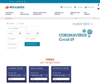Aircalin.com(Aircalin) Screenshot