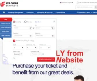 Airchina.co.th(Air China Limited) Screenshot
