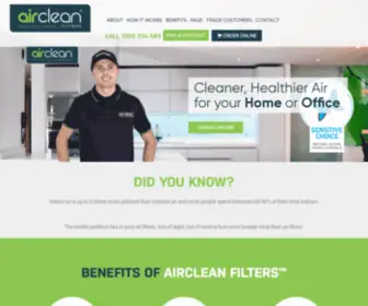 Aircleanfilters.com.au(AC Filters) Screenshot