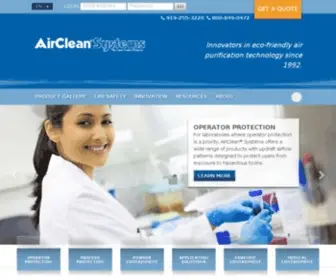 Aircleansystems.com(AirClean Systems) Screenshot