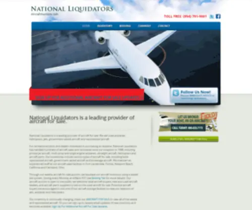 Aircraftauctions.com(National liquidators) Screenshot