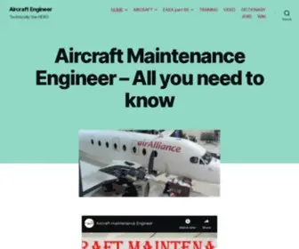 Aircraftengineer.info(Aircraft engineer also known as Aircraft maintenance engineer) Screenshot