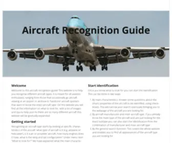 Aircraftrecognitionguide.com(Aircraft Recognition Guide) Screenshot