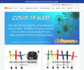 Airdancers.ca(Leading manufacturer of high quality custom Air Dancers) Screenshot
