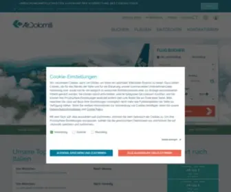 Airdolomiti.de(Flüge von München & Frankfurt nach Italien) Screenshot