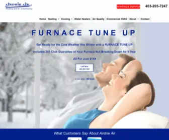 Airdrieair.com(Airdrie Air Heating and Air Conditioning) Screenshot