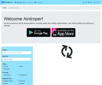Airdropers.io(Airdropers) Screenshot