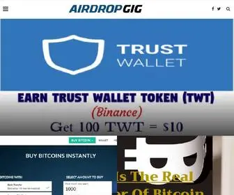 Airdropgig.com(The Wikipedia Of Cryptocurrency Airdrop) Screenshot