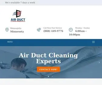 Airductcleaningminneapolis.com(Air Duct Cleaning Experts) Screenshot