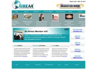 Aireaa.com(All India Real Estate Agents Association Aireaa) Screenshot