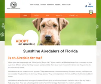 Airedalerescueflorida.org(Sunshine Airedalers of Florida) Screenshot