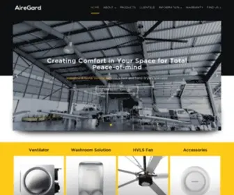 Airegard.com(AireGard®) Screenshot