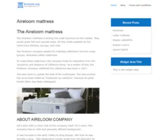 Aireloom.org(The high quality handmade mattress) Screenshot